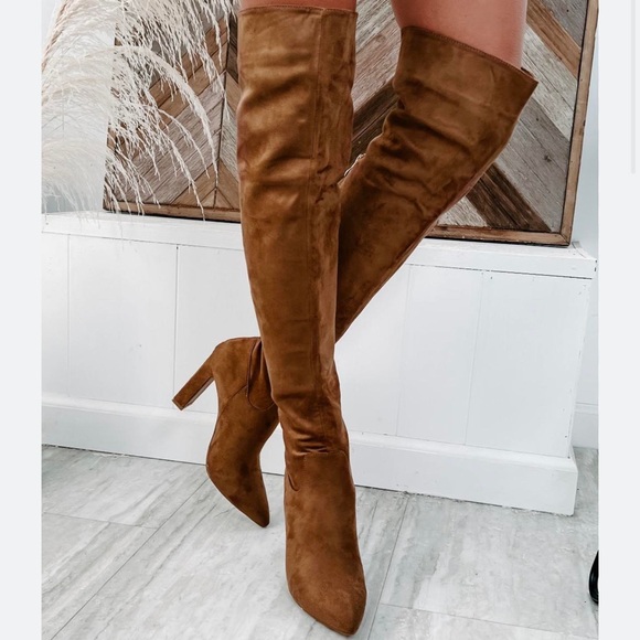 Shoes Suede Brown Over The Knee Boots Poshmark